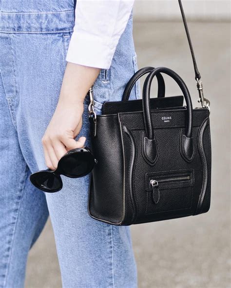 celine mini tote crossbody black|Celine shopping tote.